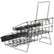 Choice 20 1/4" x 23 5/16" x 17 3/8" Black Wire 6 Compartment Airpot Rack with Drip Trays Main Thumbnail 4