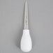A Choice Boston style oyster knife with a white round handle.