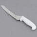 Choice 9" Offset Serrated Edge Bread Knife with White Handle Main Thumbnail 3