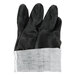 A pair of black Cordova PVC gloves with a white band.