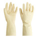 A pair of Cordova natural latex rubber gloves.