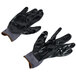 A pair of gray Cordova warehouse gloves with black nitrile palm coating.