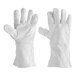 A pair of Cordova white leather welder's gloves.