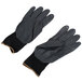 A pair of black Cordova Cor-Touch gloves with black foam nitrile and nitrile dots.