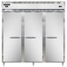 Continental DL3RFF-SA 78" Solid Door Dual Temperature Reach-In Refrigerator/Freezer/Freezer Main Thumbnail 1