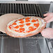 American Metalcraft 14" Round Pressed Natural Pizza Peel with 5" Handle MP1419 Main Thumbnail 7