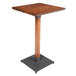 Lancaster Table & Seating 24" Square Antique Walnut Solid Wood Live Edge Bar Height Table Main Thumbnail 3