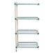 A MetroMax 4 stationary shelving add on unit with 4 shelves.