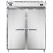 A large white Continental refrigerator/freezer with double doors open.