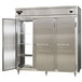 Continental DL3RFF-SS-PT 78" Solid Door Dual Temperature Pass-Through Refrigerator/Freezer/Freezer Main Thumbnail 1