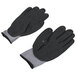 A pair of large Cordova gray nylon gloves with black nitrile dots on the hand.