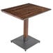Lancaster Table & Seating 30" x 48" Antique Walnut Solid Wood Live Edge Dining Height Table with 4 Chairs Main Thumbnail 4