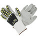 A pair of extra large Cordova OGRE-CR gloves with gray and black rubber inserts.