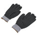 A pair of Cordova black gloves with gray nitrile dots.