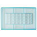 A clear plastic Matfer Bourgeat chocolate bar mold with four compartments.