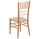 A wooden Flash Furniture Hercules Chiavari chair with a backrest.