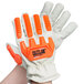 Outlaw Impact Premium Grain Cowhide Leather Driver's Gloves with TPR Protectors Main Thumbnail 7