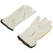 Select Grain Pigskin Leather Driver's Gloves with Brown Split Pigskin Leather Backs Main Thumbnail 3