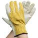 Select Grain Pigskin Leather Driver's Gloves with Brown Split Pigskin Leather Backs Main Thumbnail 8