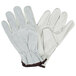 Select Grain Cowhide Leather Driver's Gloves with Gray Split Leather Backs Main Thumbnail 2