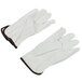 Select Grain Cowhide Leather Driver's Gloves with Gray Split Leather Backs Main Thumbnail 3