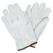 Gray Standard Grain Goatskin Leather Driver's Gloves with Straight Thumbs Main Thumbnail 2
