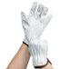 Gray Standard Grain Goatskin Leather Driver's Gloves with Straight Thumbs Main Thumbnail 8