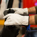 Gray Standard Grain Goatskin Leather Driver's Gloves with Straight Thumbs Main Thumbnail 1