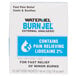 A white box with blue and black text that reads "Medi-First Burn Jel Packet"