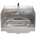 Advance Tabco 7-PS-66 Hand Sink with Splash Mounted Gooseneck Faucet and Side Splash Guards - 17 1/4" Main Thumbnail 2