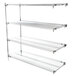 A Metro chrome wire shelving add-on unit with shelves.
