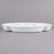 A Fineline white plastic tray with 5 compartments.