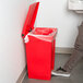 Rubbermaid FG614400RED 48 Qt. / 12 Gallon Red Rectangular Step-On Trash Can Main Thumbnail 1