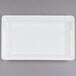 A white rectangular Fineline plastic catering tray.