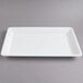 A white rectangular Fineline plastic catering tray.