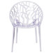 A Flash Furniture clear polycarbonate chair.