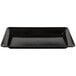 A black rectangular Fineline Platter Pleasers plastic catering tray with a handle.