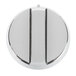 A silver circular Cooking Performance Group zinc alloy knob with two lines.