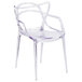 Flash Furniture FH-173-APC-GG Nesting Transparent Polycarbonate Outdoor / Indoor Stackable Side Chair Main Thumbnail 1