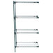 A Metro Super Erecta wire shelving add-on unit with 4 shelves.