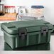 Cambro UPC160192 Camcarrier Ultra Pan Carrier® Granite Green Top Loading 6" Deep Insulated Food Pan Carrier Main Thumbnail 1