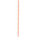 Creative Converting 051166 7 3/4" Jumbo Sunkissed Orange / White Stripe Paper Straw - 24/Pack Main Thumbnail 3