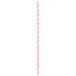 Creative Converting 051160 7 3/4" Jumbo Candy Pink / White Stripe Paper Straw - 24/Pack Main Thumbnail 3