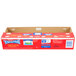 A red box of SC Johnson Saran Cling Plus plastic wrap on a white background.