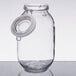 A Choice clear glass jar with a ringed lid.