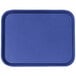 A navy blue Cambro fast food tray with a textured surface.