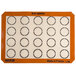 A white Sasa Demarle SILPAT® reusable baking mat with orange circles.