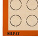 A black circle on a white Sasa Demarle SILPAT baking mat.