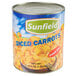 A #10 can of Sunfield diced carrots in water.
