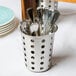 Cal-Mil 1017-39 Perforated Stainless Steel Flatware Cylinder Main Thumbnail 1